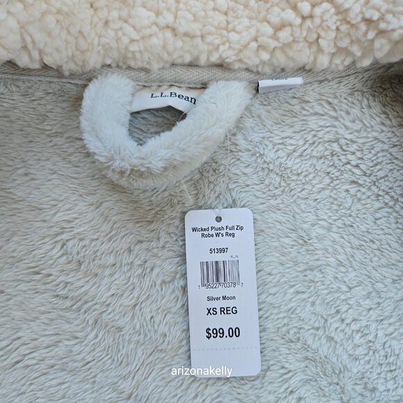NWT L.L. Bean Wicked Plush Zip Robe XS - Picture 10 of 11